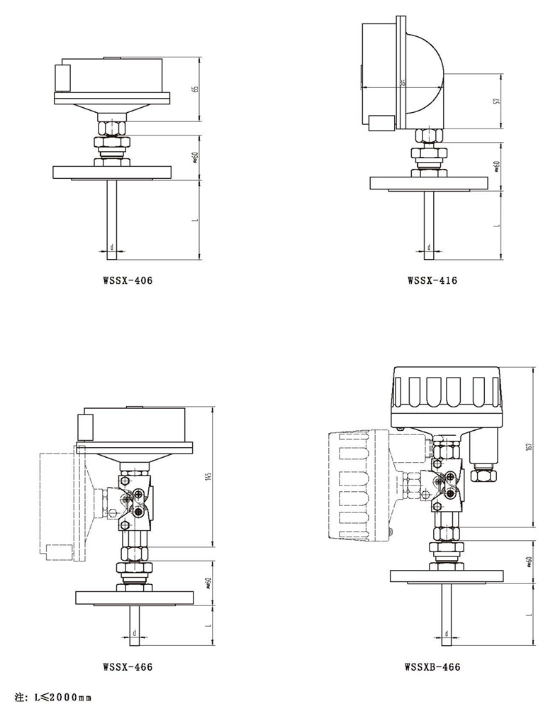 WSSX工業雙金屬溫度計（電接點型法蘭式）_http://www.tynrsq.com.cn_雙金屬溫度計_第3張