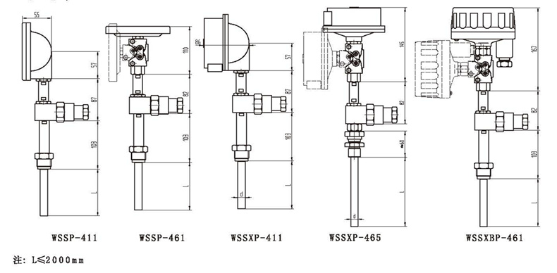 WSSX工業雙金屬溫度計（一體化型螺紋式）_http://www.tynrsq.com.cn_雙金屬溫度計_第3張
